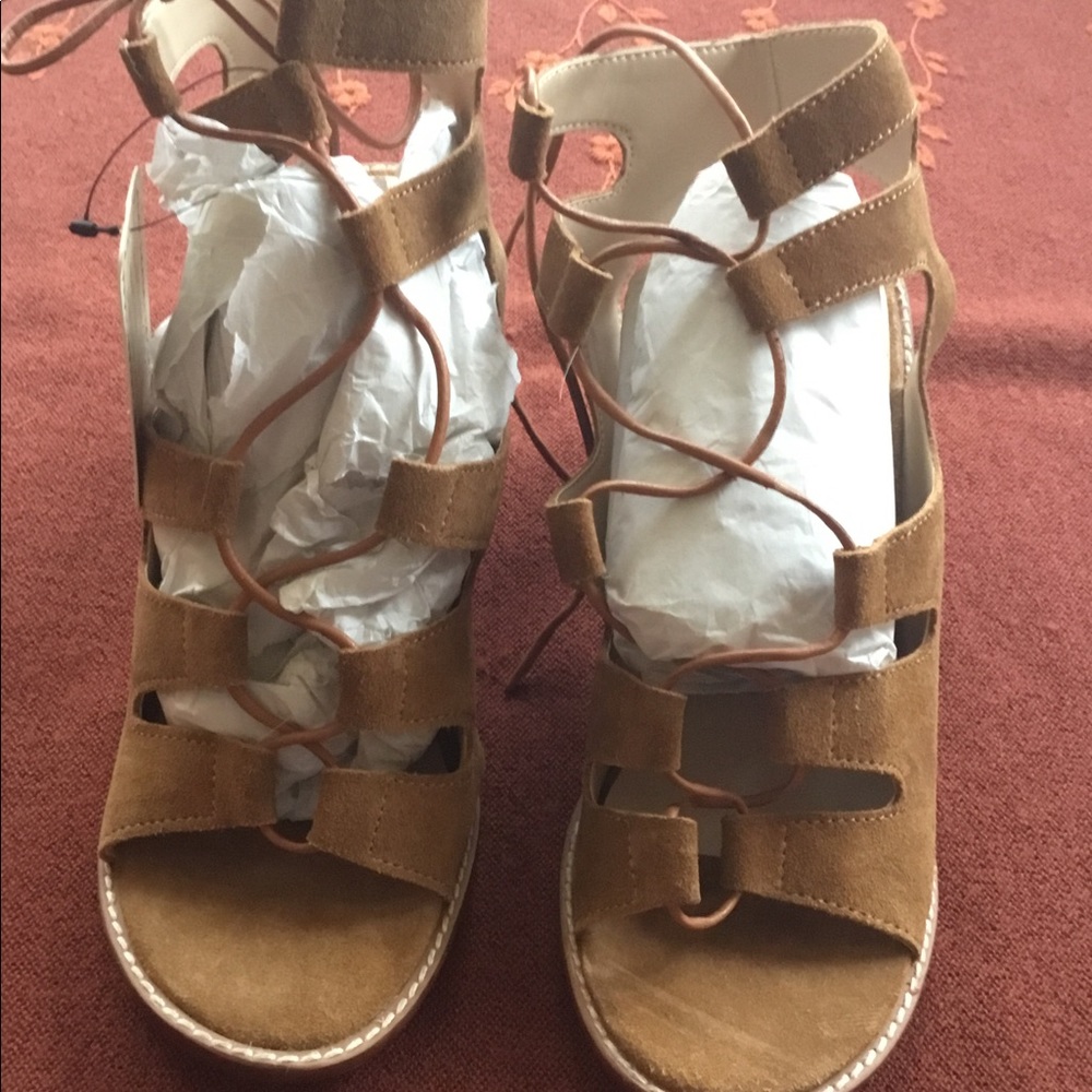 PARK LANE SANDAL SHOE SUEDE LACE UP SIZE 40